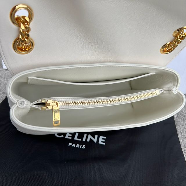 Celine original calfskin medium victoire bag 115853 white