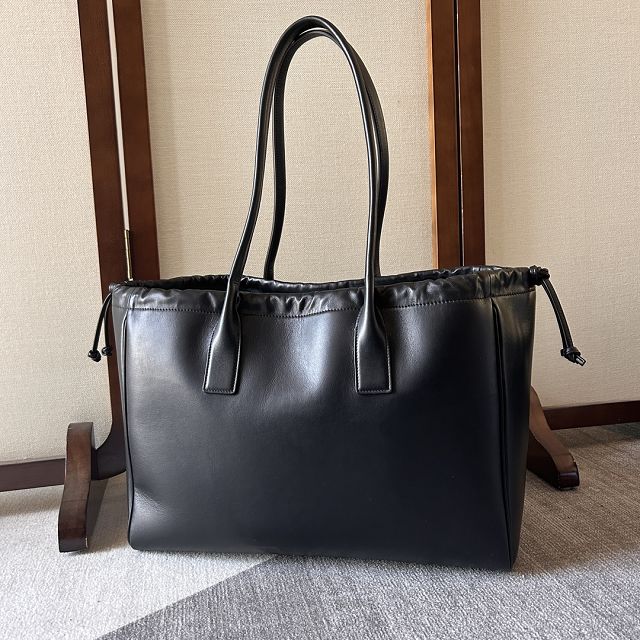 Celine original calfskin large cabas drawstring 199973 black