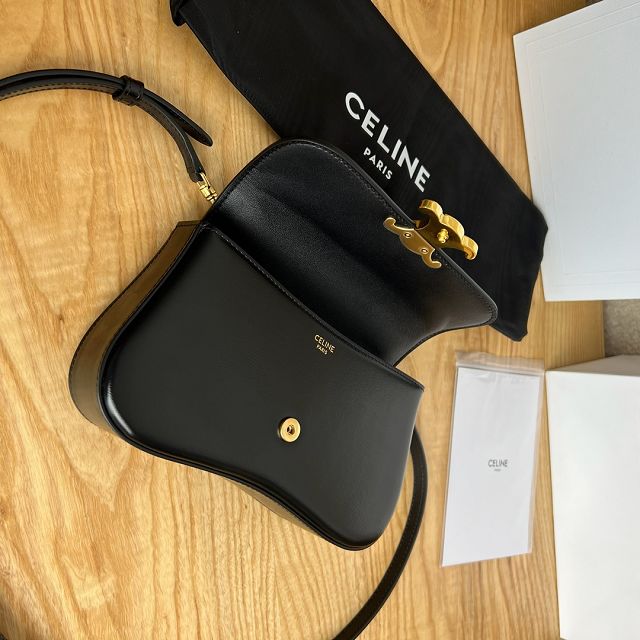 Celine original calfskin small lola bag 119533 black