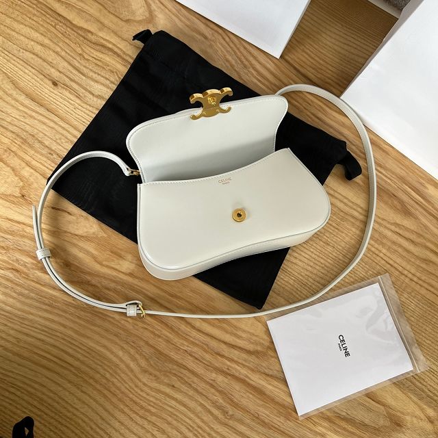 Celine original calfskin small lola bag 119533 white