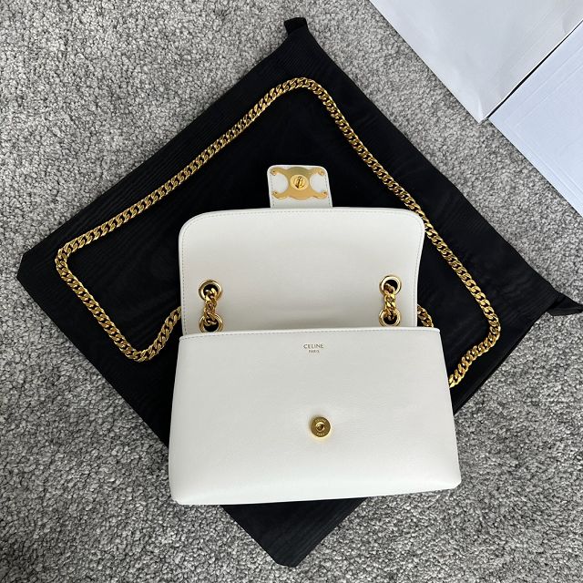 Celine original calfskin small victoire bag 116593 white