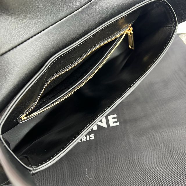 Celine original calfskin triomphe polly bag 115633 black