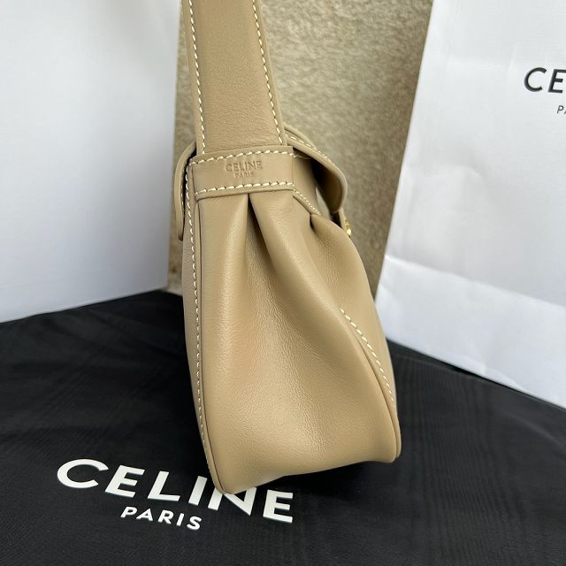 Celine original calfskin triomphe polly bag 115633 sepia