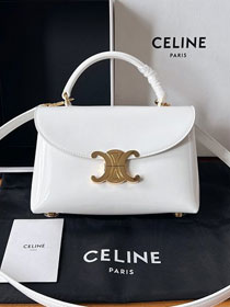 Celine original patent calfskin small nino bag 118113 white