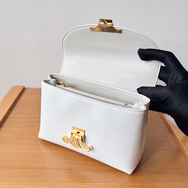 Celine original patent calfskin small nino bag 118113 white