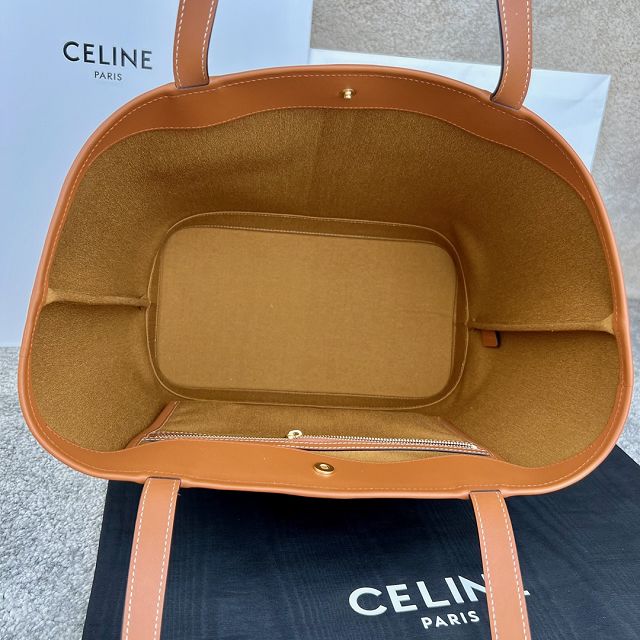 Celine original triomphe canvas medium cabas 115072 tan