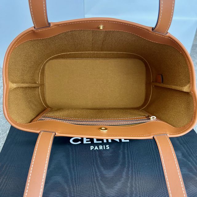 Celine original triomphe canvas small cabas 115082 tan