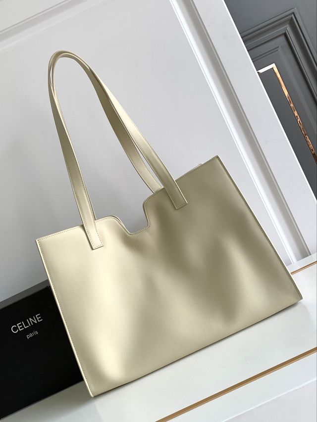 Celine original calfskin cabas 16 soft bag 112583 beige