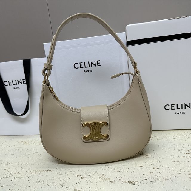 Celine original calfskin medium ava bag 114493 beige