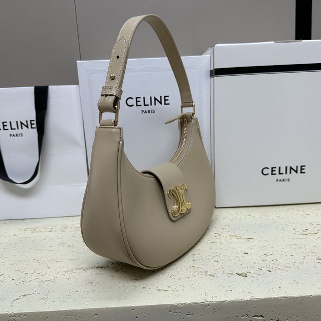 Celine original calfskin medium ava bag 114493 beige