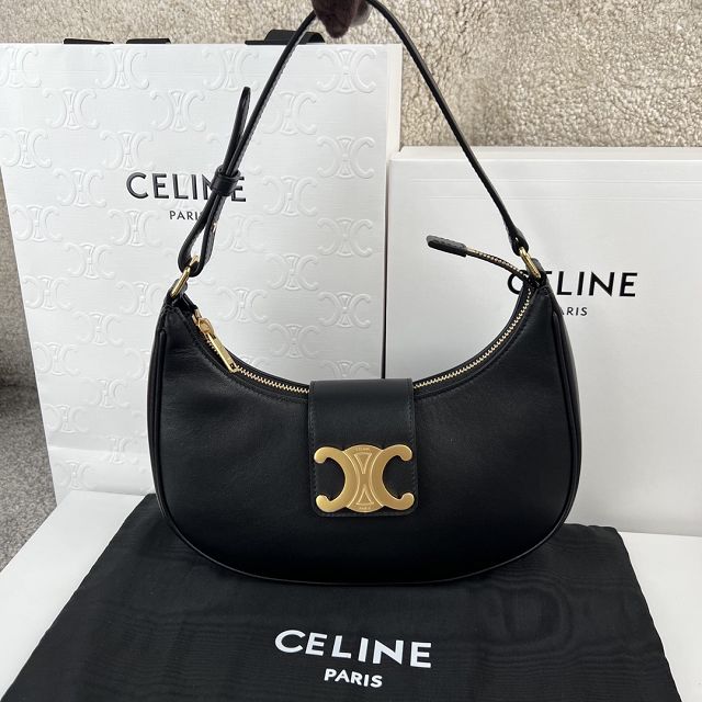 Celine original calfskin medium ava bag 114493 black