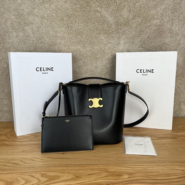 Celine original calfskin medium louise bag 116613 black