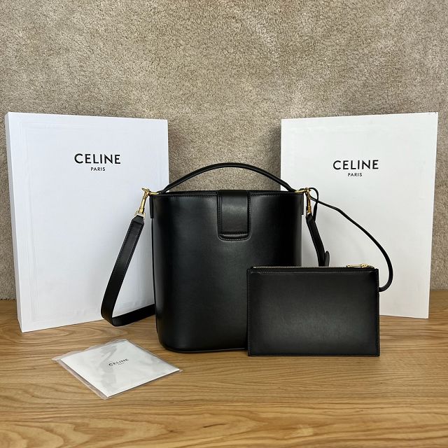 Celine original calfskin medium louise bag 116613 black