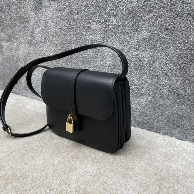 Celine original calfskin mini tabou bag 196584 black