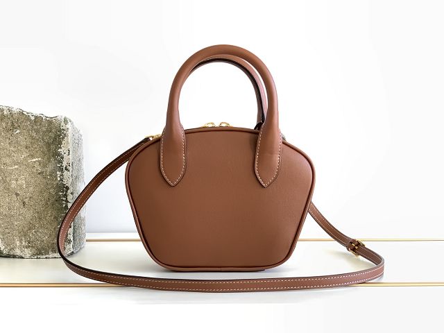 Celine original calfskin small bowling bag 110462 tan