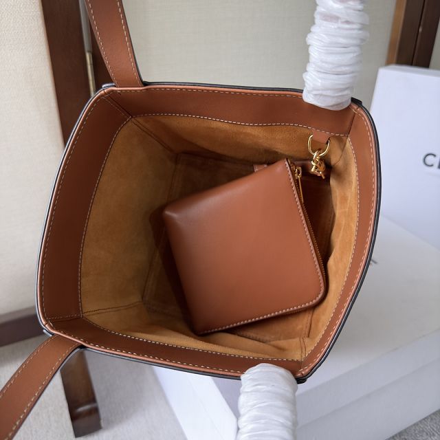 Celine original calfskin triomphe cube bag 199202 tan