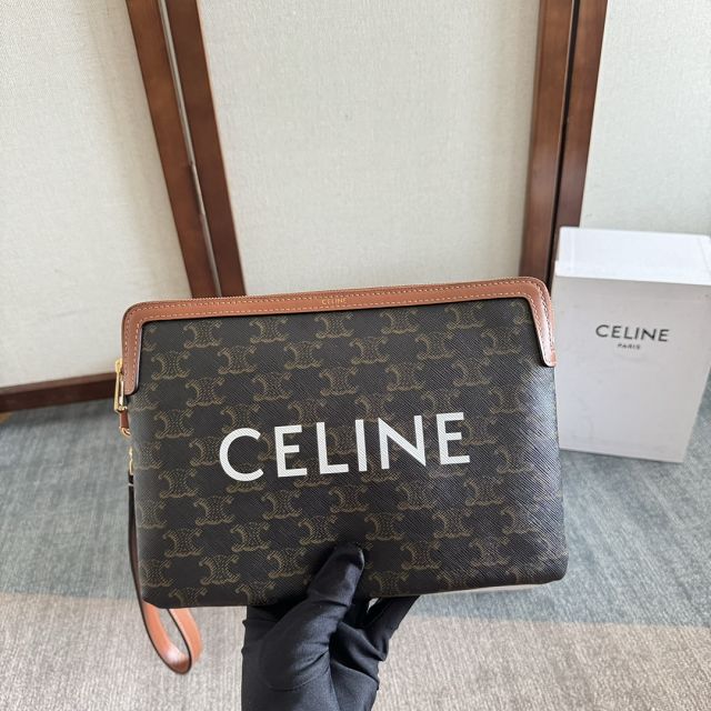 Celine original canvas clutch 100502