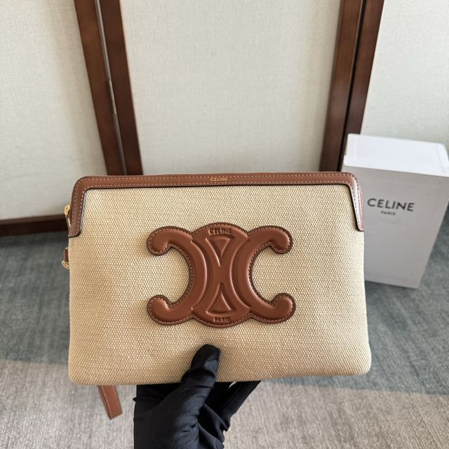 Celine original canvas clutch 100502