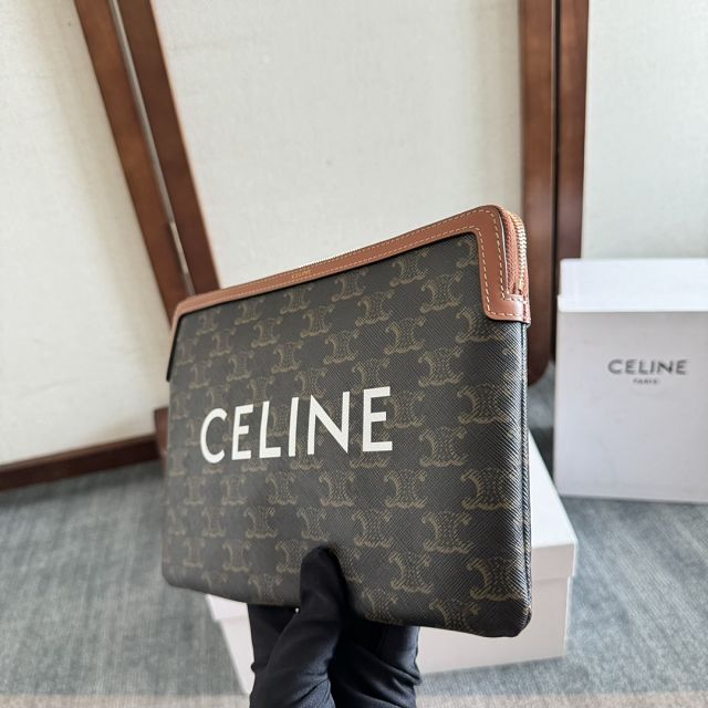 Celine original canvas clutch 100502