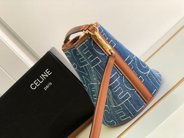 Celine original denim mini bucket 16 bag 197573 blue