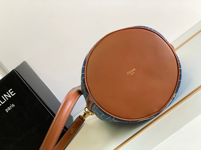 Celine original denim mini bucket 16 bag 197573 blue