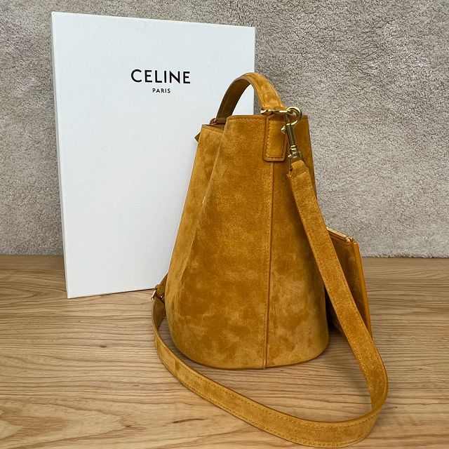 Celine original suede calfskin medium louise bag 116613 brown