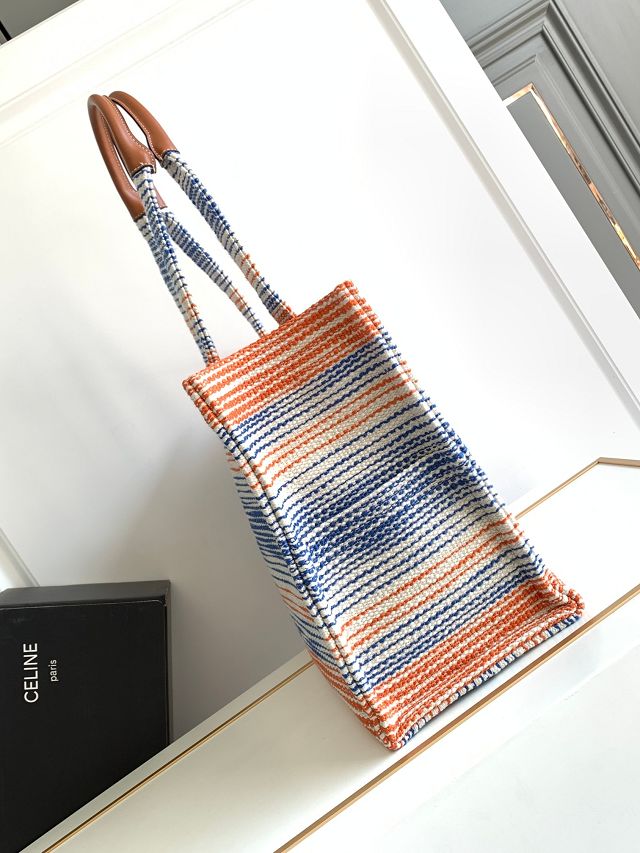 Celine original textile large cabas thais 196762 blue&orange