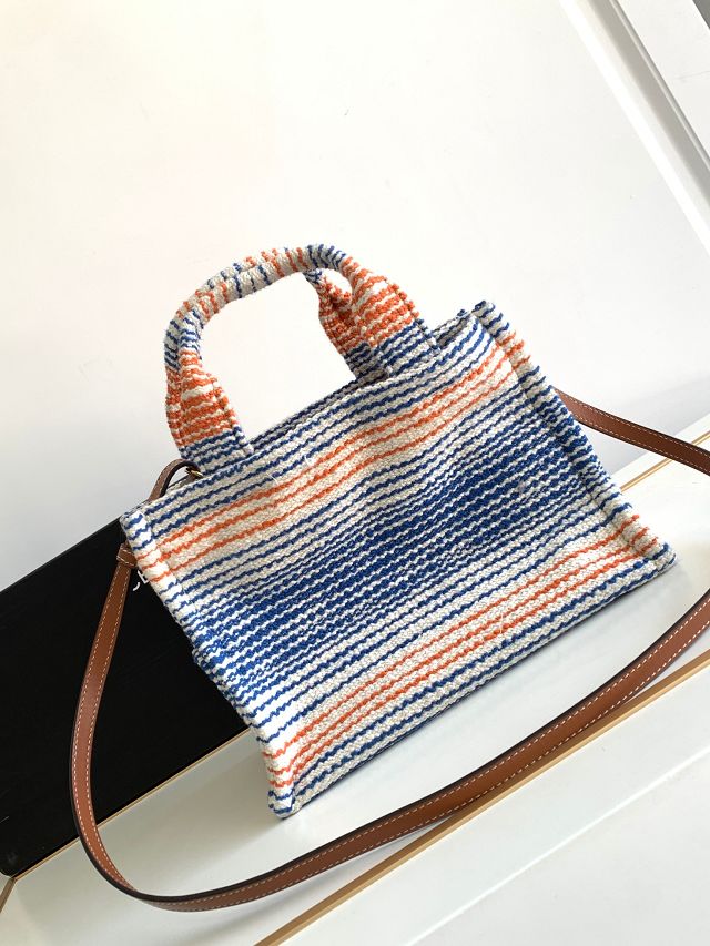 Celine original textile small cabas thais 199162 blue&orange