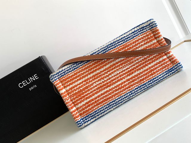 Celine original textile small cabas thais 199162 blue&orange