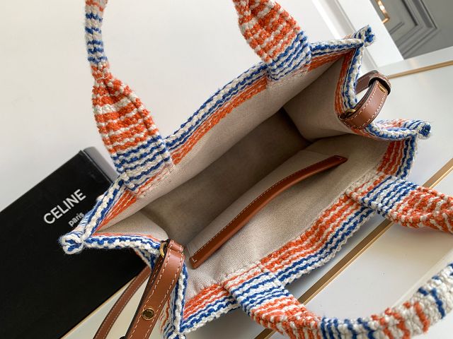 Celine original textile small cabas thais 199162 blue&orange