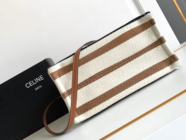 Celine original textile small cabas thais 199162 white&tan