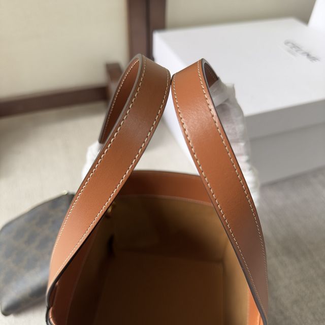 Celine original triomphe canvas cube bag 199202 tan