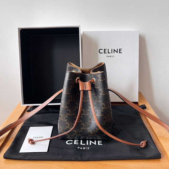 Celine original triomphe canvas micro sailor 10M742 tan