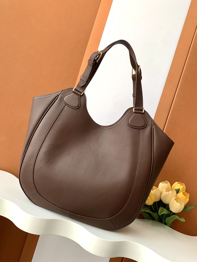 Celine original calfskin meo bag 119353 dark brown