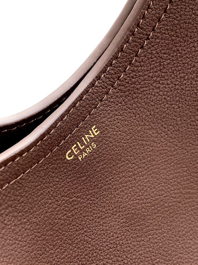 Celine original calfskin meo bag 119353 dark brown