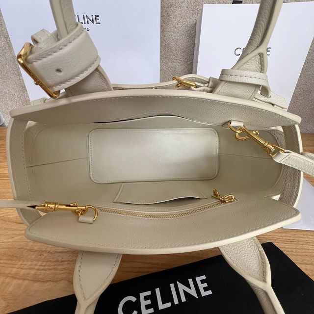 Celine original calfskin conti small handbag 114543 beige