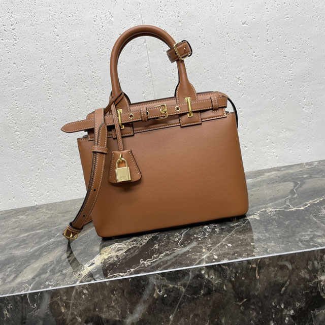 Celine original calfskin conti small handbag 114543 tan