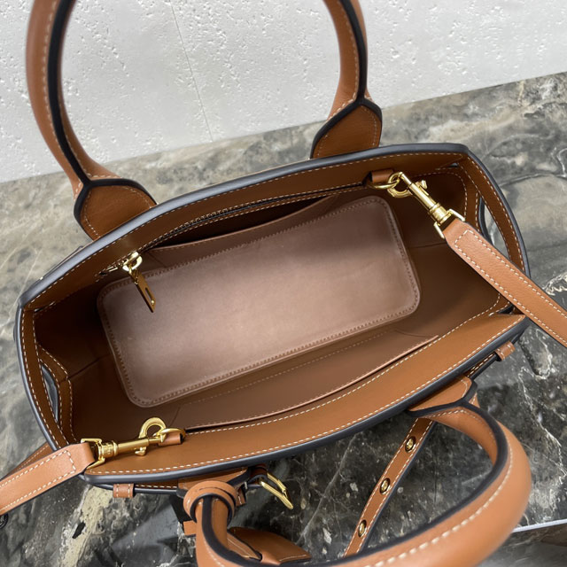 Celine original calfskin conti small handbag 114543 tan