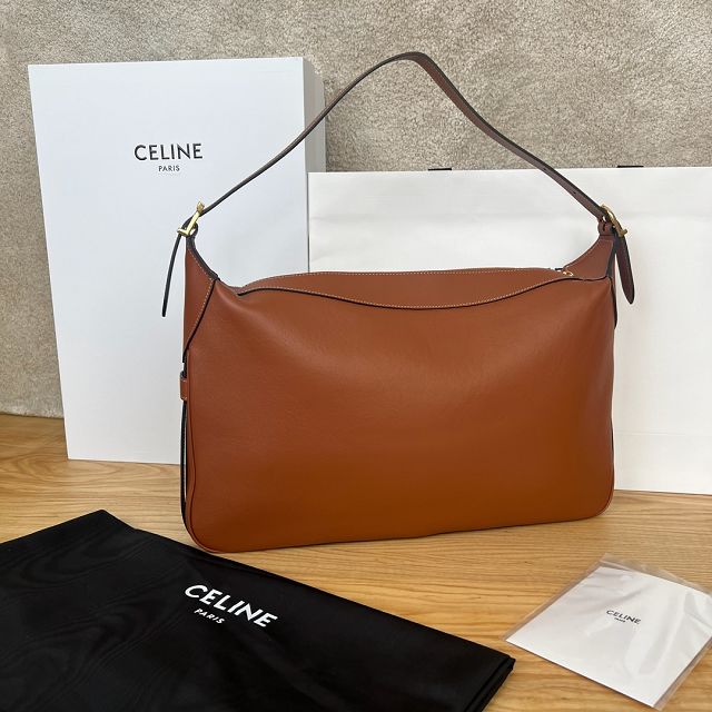 Celine original calfskin large romy bag 110793 tan