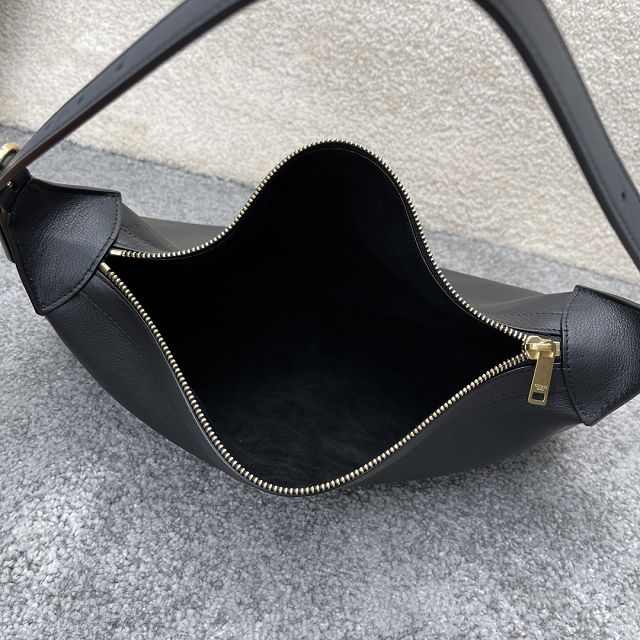 Celine original calfskin medium romy bag 197443 black