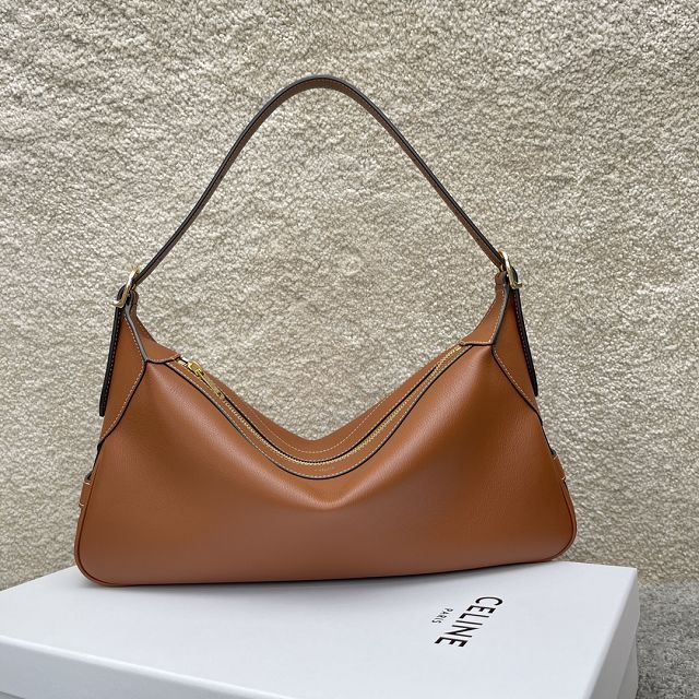 Celine original calfskin medium romy bag 197443 tan