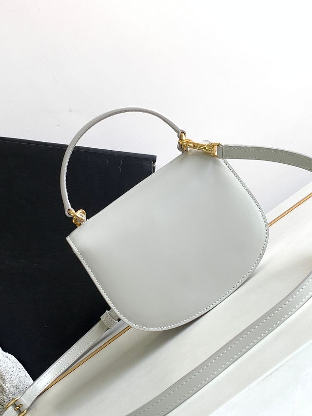 Celine original patent calfskin mini besace bag 10L063 light grey