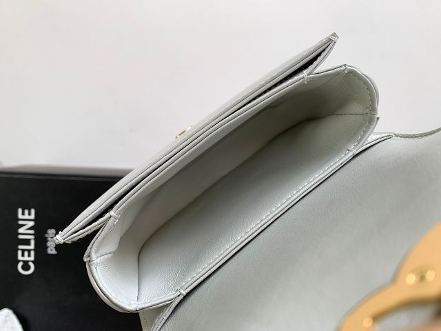 Celine original patent calfskin mini besace bag 10L063 light grey