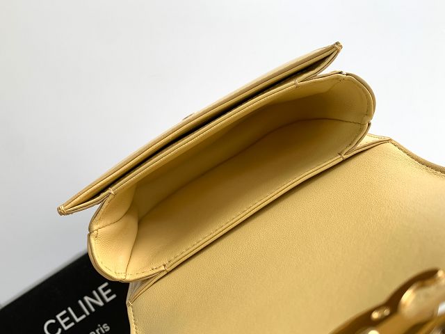 Celine original patent calfskin mini besace bag 10L063 yellow