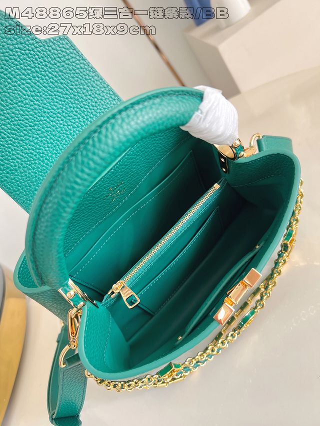 Louis vuitton original calfskin capucines BB M12345 green