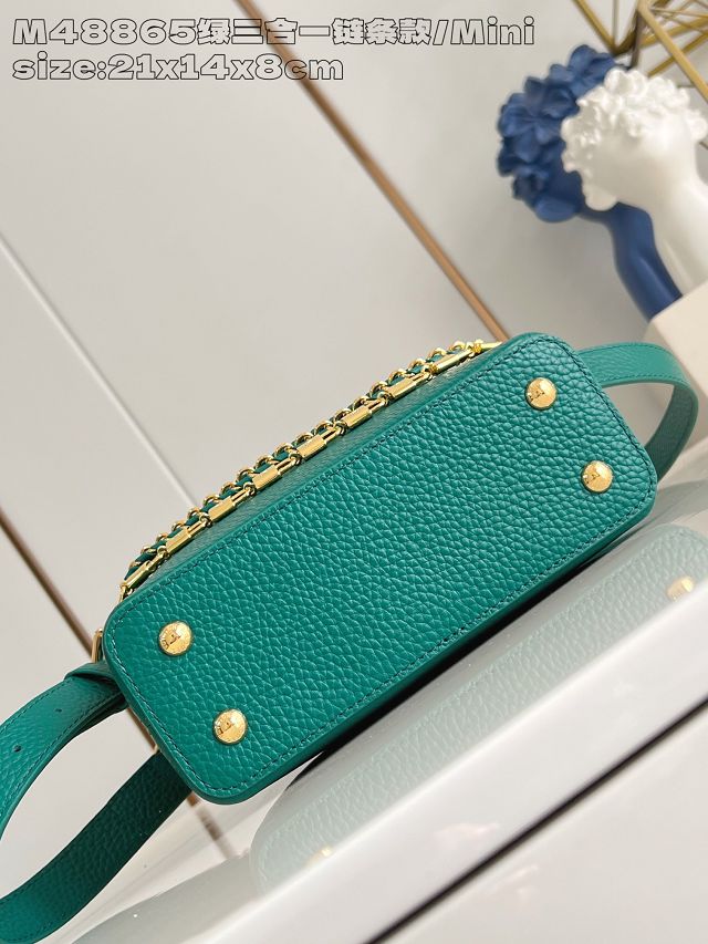 Louis vuitton original calfskin capucines mini M11906 green