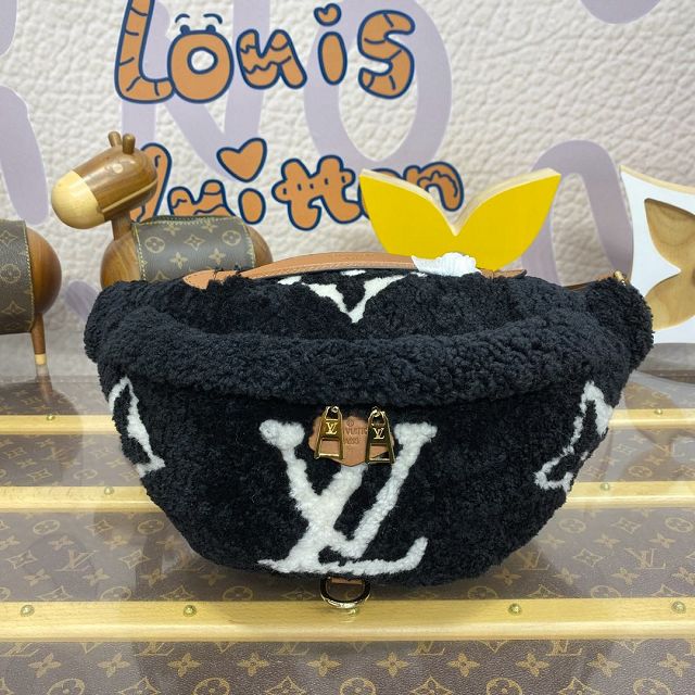 Louis vuitton original shearling bumbag M11799 black