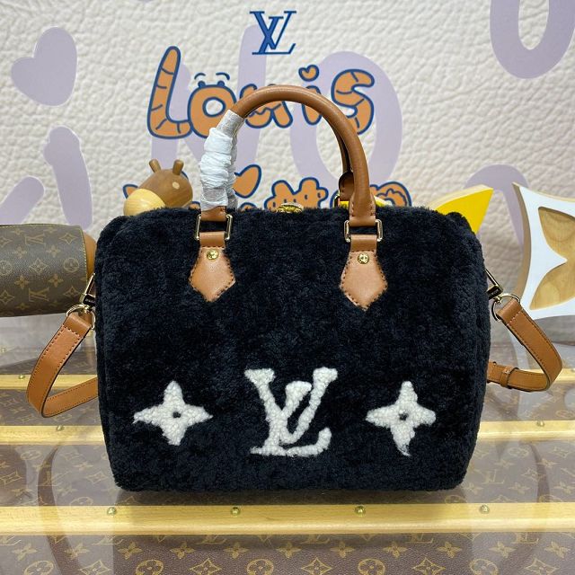 Louis vuitton original shearling speedy 25 M11797 black