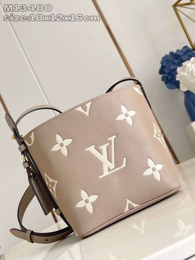 Louis vuitton original calfskin all in BB handbag M13045 grey