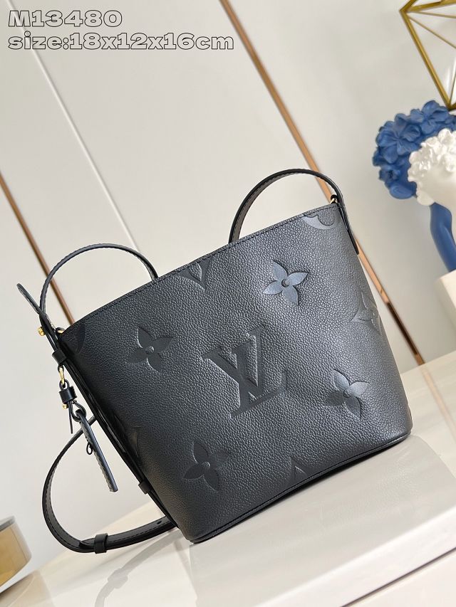 Louis vuitton original calfskin all in BB handbag M13480 black